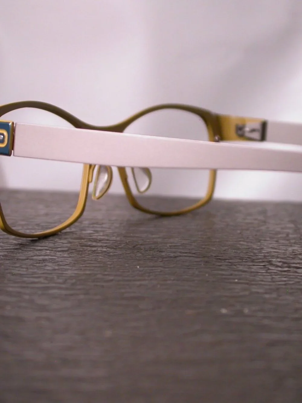 Prodesign Blue and Silver Yellow Light Weight Frames Eyeglasses Made in Japan